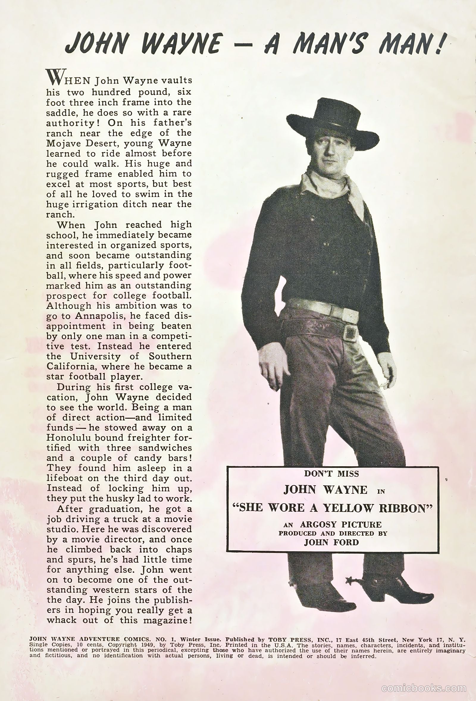 John Wayne Adventure Comics #1 — page 2 of 36