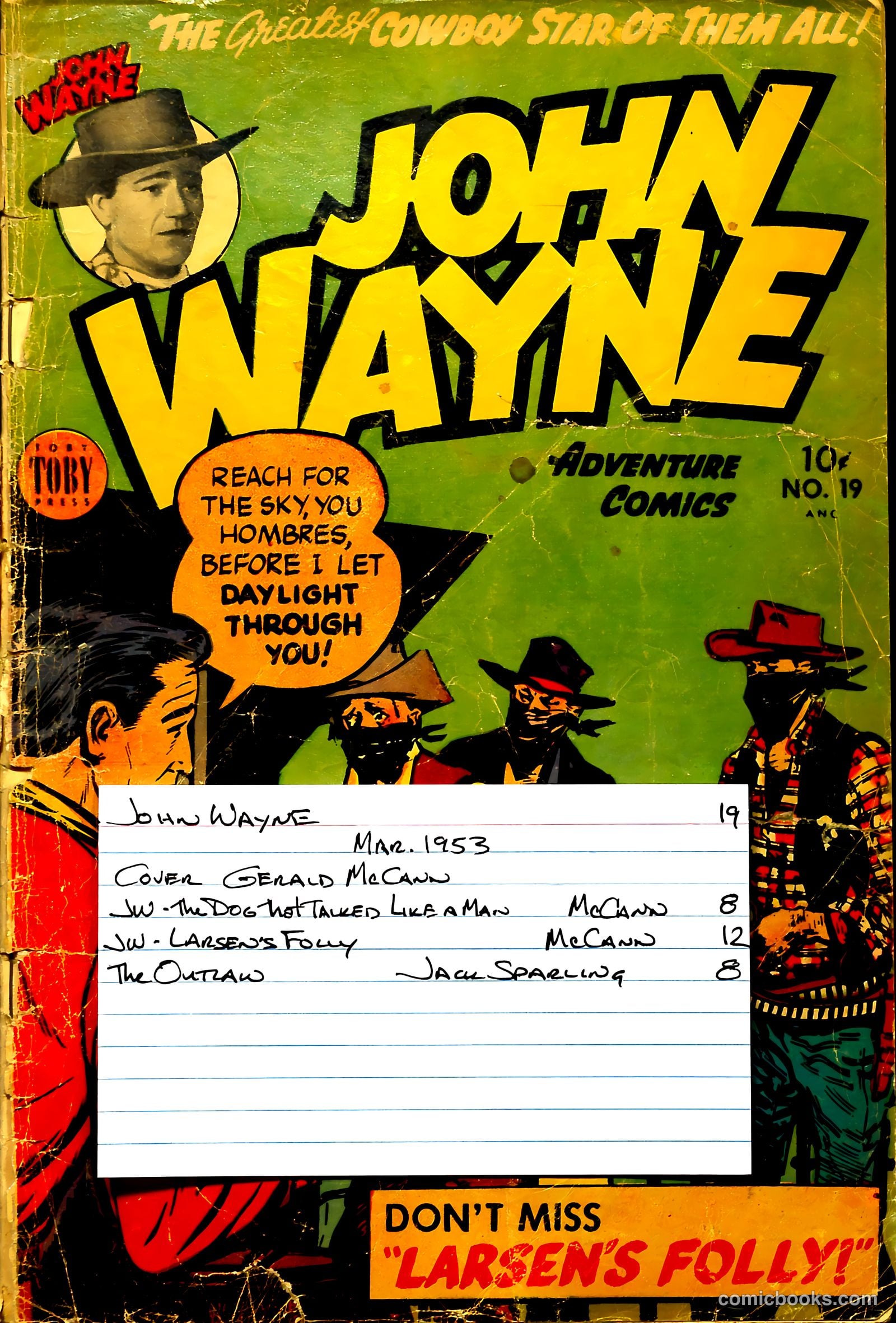 John Wayne Adventure Comics #19 — page 37 of 37