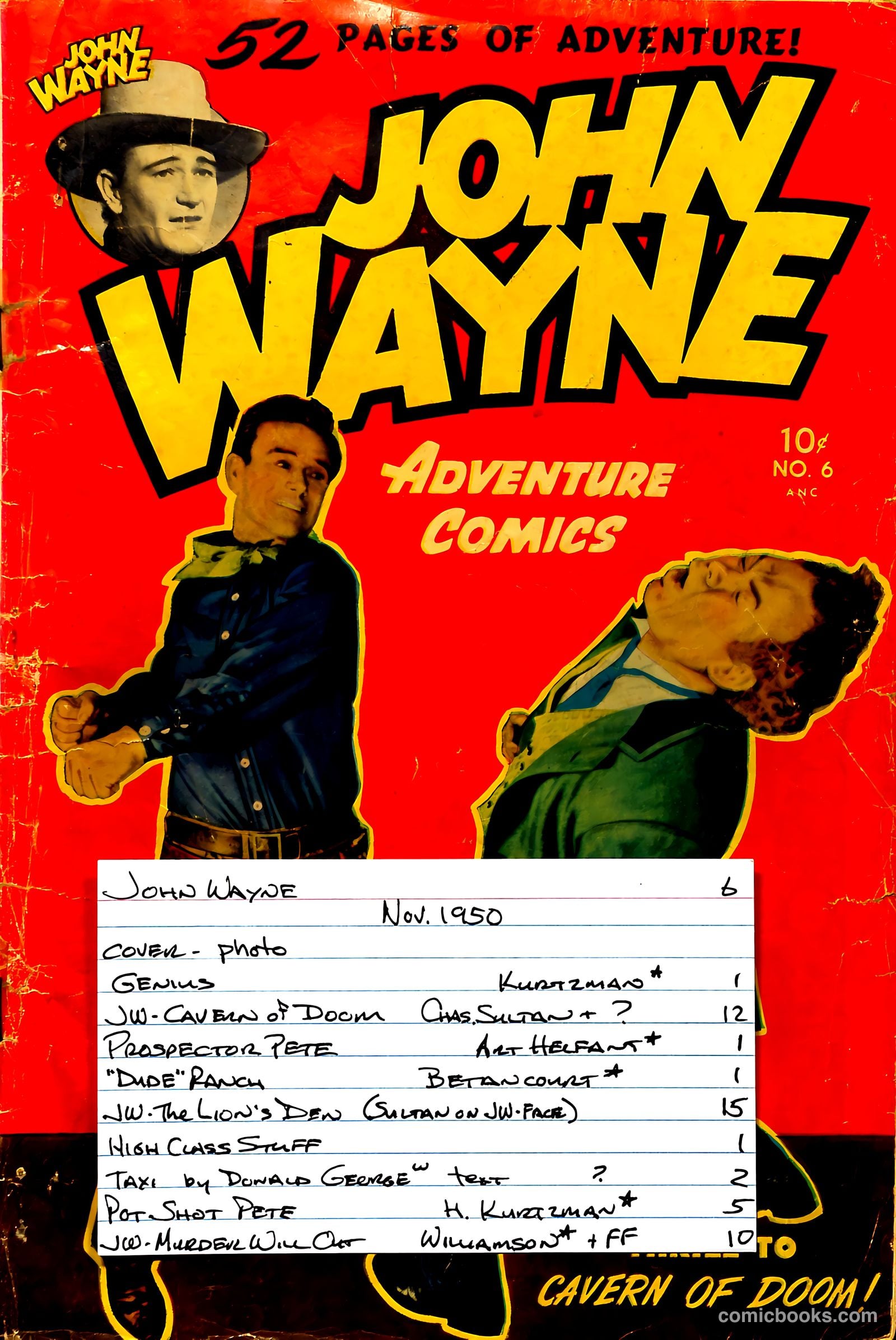 John Wayne Adventure Comics #6 — page 53 of 53
