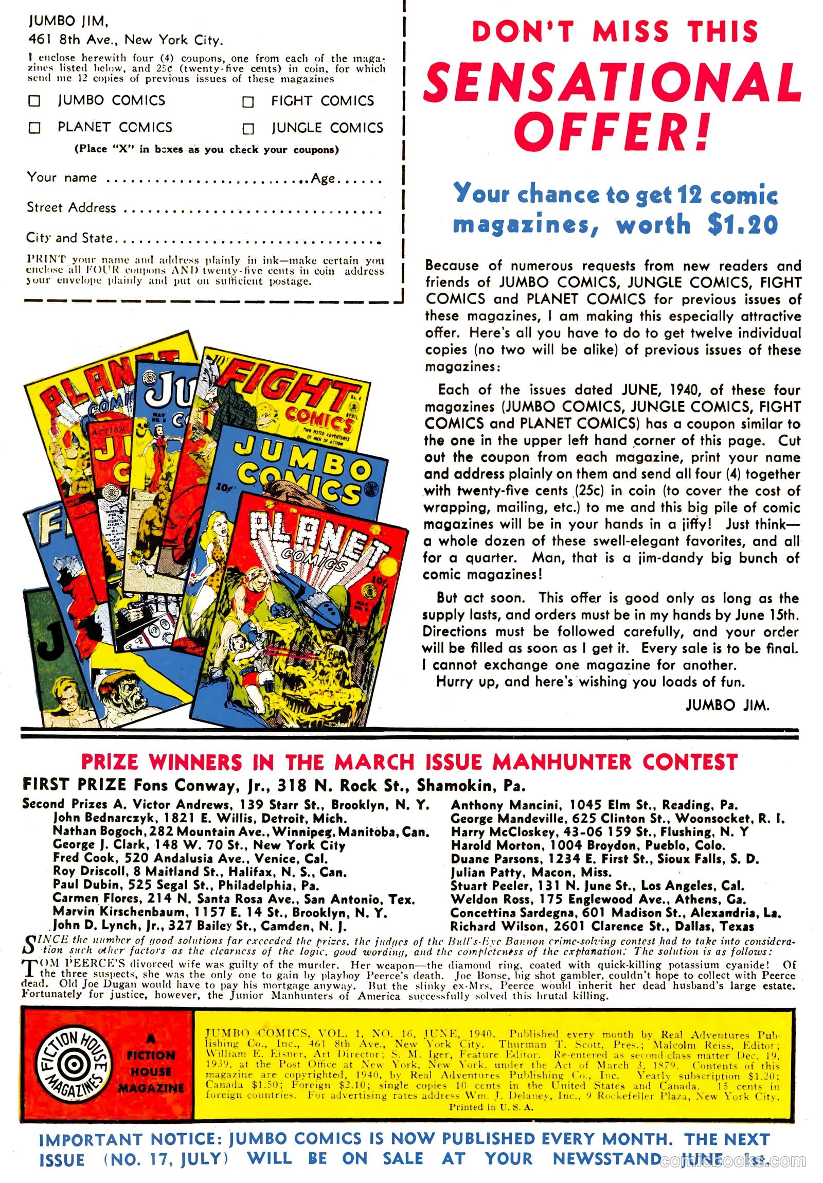 Jumbo Comics #16 — page 2 of 69