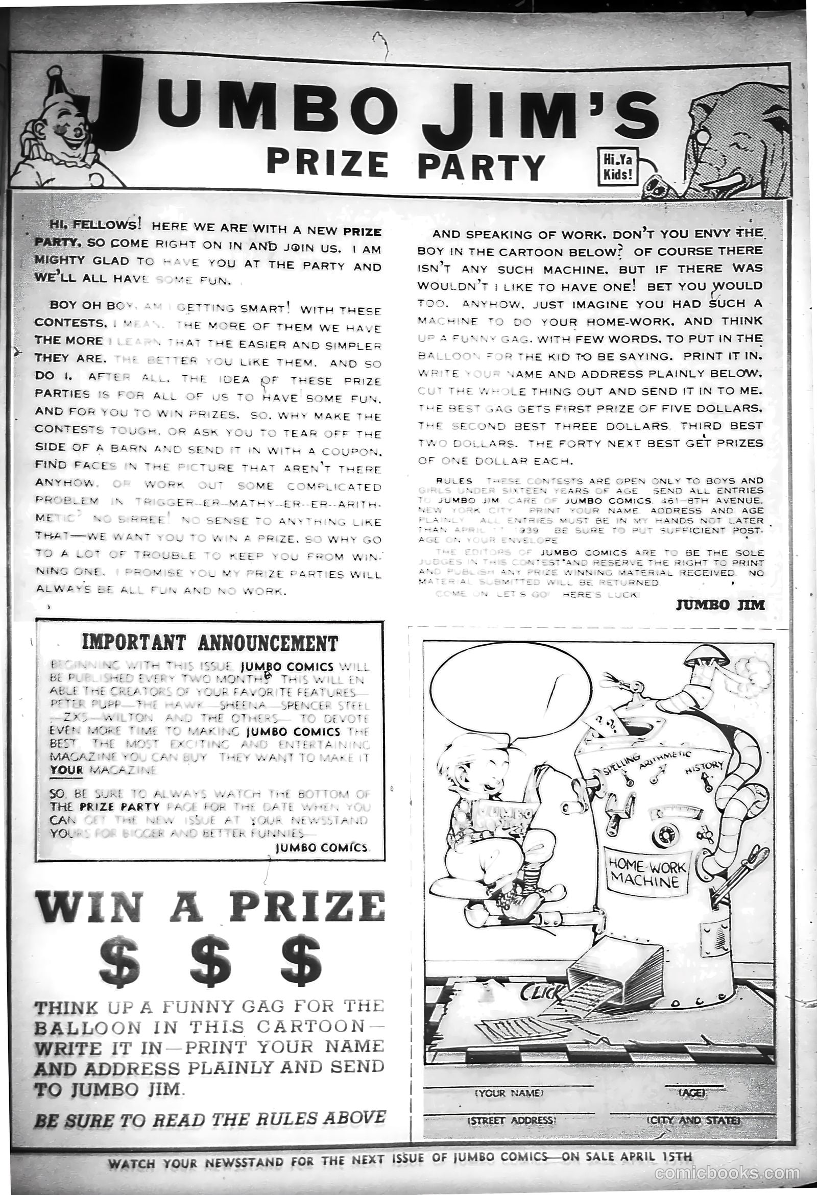 Jumbo Comics #7 — page 51 of 52